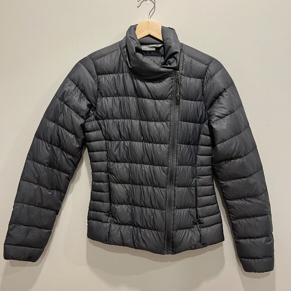 Athleta "Downalicious" Down Puffer Jacket Asymmetrical - Picture 1 of 3